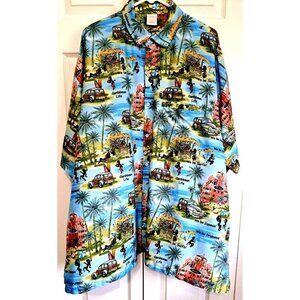 RIMA Men's 3XL Multicolor Tropical Floral Hawaiian Aloha Caribbean Life Shirt